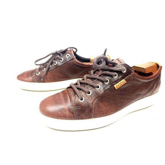 Ecco Mens SOFT 7 Street Summer Sneakers Shoes Brown Pebble Size EU 41 US 7-7.5 - Picture 3 of 9